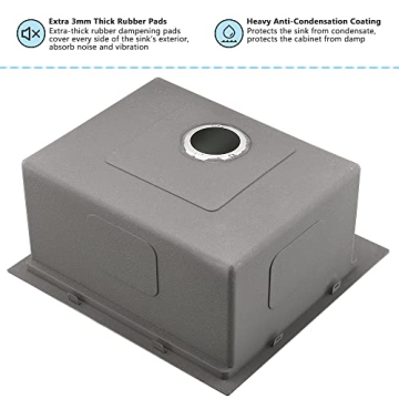 18 Inch Bar Sink Drop-In Workstation VASOYO Elegant Design