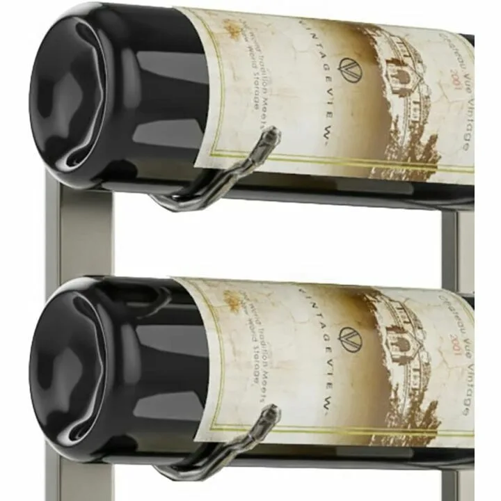 Wall Mounted Wine Rack for 12 Bottles - Matte Black
