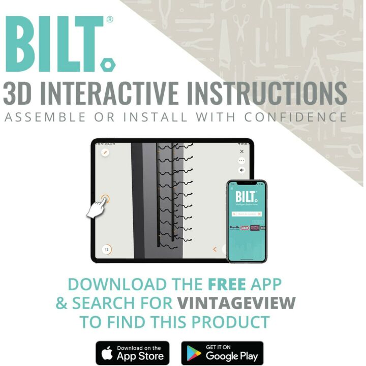 Wall Mounted Wine Rack for 12 Bottles - Matte Black