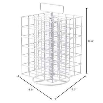 White Paint Storage Spinner by Craft Smart - Paint Tower Organizer Holds Up to 48 2oz Bottles - 1 Pack