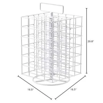 White Paint Storage Spinner by Craft Smart - Paint Tower Organizer Holds Up to 48 2oz Bottles - 1 Pack