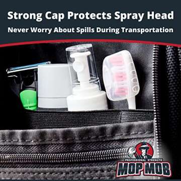 Leak Proof Fine Mist Spray Head 6 Pk. Plunger Sprayer Replacement Cap for Large Bottles, BPA-free 24/410 Thread Fingertip Pump Mister Top with 9.25 in. Tube for Home, Cleaning, Beauty + Hair Care