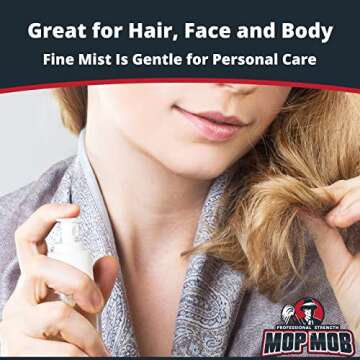 Leak Proof Fine Mist Spray Head 6 Pk. Plunger Sprayer Replacement Cap for Large Bottles, BPA-free 24/410 Thread Fingertip Pump Mister Top with 9.25 in. Tube for Home, Cleaning, Beauty + Hair Care