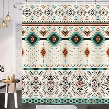 Stylish Aztec Shower Curtain Set for Your Bathroom