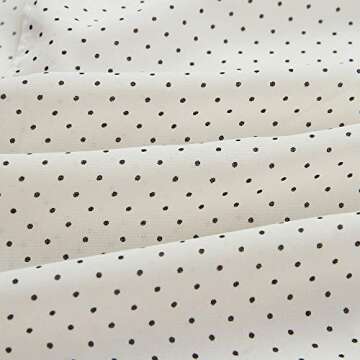 Joteisy Women’s V Neck Short Sleeves Tie Back Ruffled High Low Hem Maxi Dress (L, White Dot)