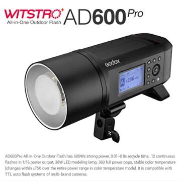 Godox AD600 Pro AD600Pro Outdoor Flash,600Ws TTL Outdoor Flash, 2.4G X System Studio Monolight Compa...