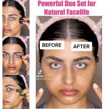 Emuya Gua Sha Facial Cupping Set for Face and Neck – Guasha Facial Tools Face Cupping Set for Anti...