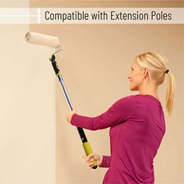 Bates - Paint Roller, 9 inch, Roller Frame with 2 Covers, Roller Naps 9 inch, Paint Roller Set, Roller Covers, Paint Roller Frame, 9 inch Paint Roller Cover, Roller Brush, Painting Roller Handle