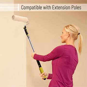 Bates - Paint Roller, 9 inch, Roller Frame with 2 Covers, Roller Naps 9 inch, Paint Roller Set, Roller Covers, Paint Roller Frame, 9 inch Paint Roller Cover, Roller Brush, Painting Roller Handle