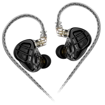 KZ ZAR in-Ear Monitor 7BA+1DD Hybrid 8 Drivers Earbuds HiFi Bass Noise Isolation Earphones, Clarity ...