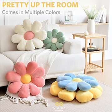 Sioloc Flower Pillow - Plush Flower Shaped Cushion