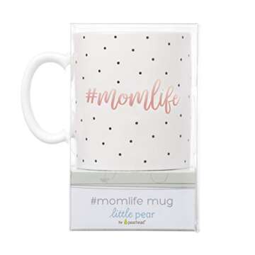 Little Pear Mom Life Mug, Ceramic Coffee Cup, Ideal Gift for New and Expecting Moms, Dishwasher Safe and Microwave Safe, 13oz