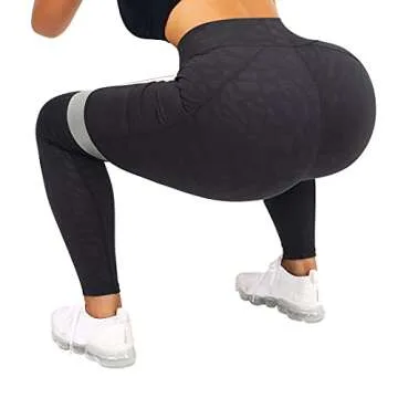 SUUKSESS Women Crossover Workout Leggings with Pockets High Waisted Gym Yoga Pants (Leopard Black, L)