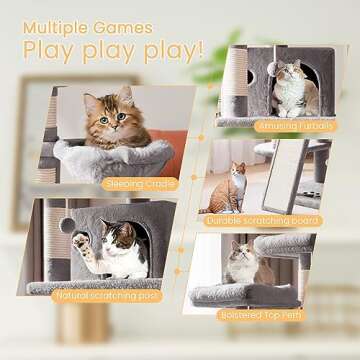 68 Inch Multi-Level Cat Tree for Large Kitties