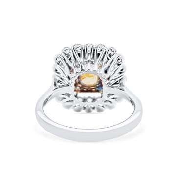 Light Yellow (Y-Z) Diamond Statement Ring 1.01Ct. (1.86Ct.TW) Radiant Shape Exquisite Design Elegant Dainty Statement Jewelry Gift For Women