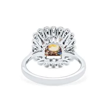 Light Yellow (Y-Z) Diamond Statement Ring 1.01Ct. (1.86Ct.TW) Radiant Shape Exquisite Design Elegant Dainty Statement Jewelry Gift For Women