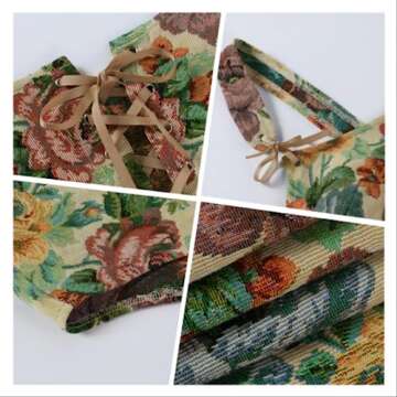 CONCINEROS Women's Summer Vintage Floral Renaissance Corset Top for Women Y2k Tops Sleeveless Drawstring Crop Top