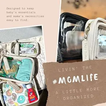 Lucky Love Diaper Bag Organizing Pouches - Stylish Set of 3 for Parents