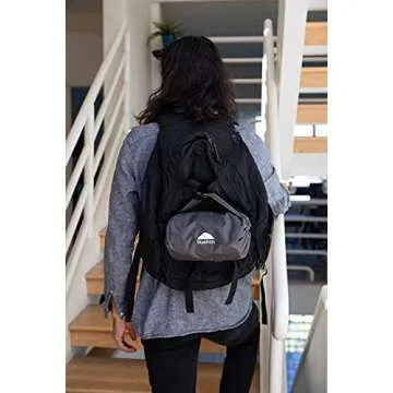 BlueHills Ultra Compact Travel Blanket Pillow in Portable Bag Case Soft 70 X 56 with Strap Backpack Clip Premium Cozy Soft Compact Pack Large Blanket for Airplane Flight Layover Grey - Gray C002