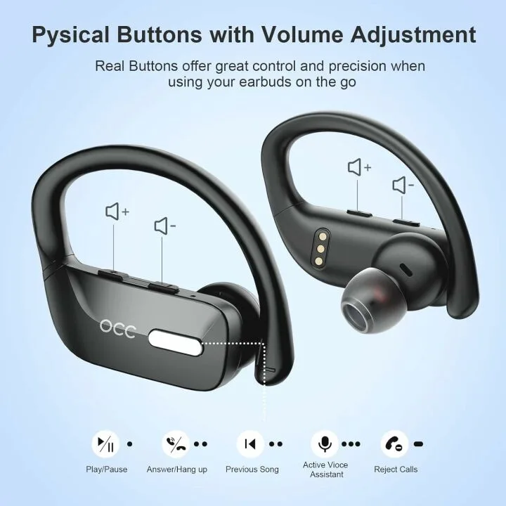 Occiam Bluetooth Earbuds with 48H Playtime, Waterproof