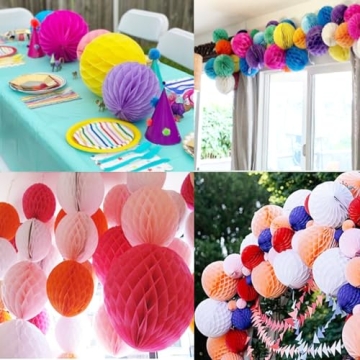 Eco-friendly Honeycomb Balls for All Occasions - 12pcs Set