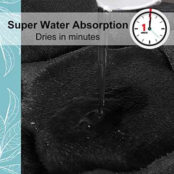 OLANLY Memory Foam Bath Mat Rug 47x24, Soft and Absorbent Bathroom Rugs, Non-Slip, Comfortable, Machine Washable Bath Carpet for Bathroom Floor, Tub, Shower and Home Decor Accessories, Black