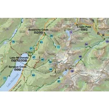 Day Hikes of Glacier National Park Map Guide