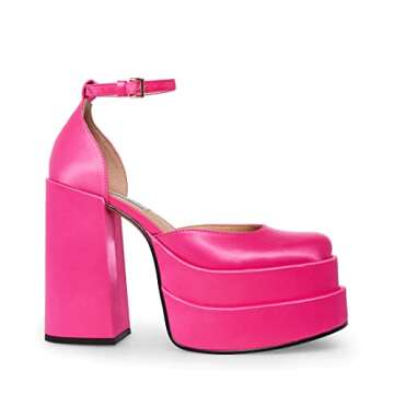 Steve Madden Women's Charlize Pump, Pink Satin, 8.5