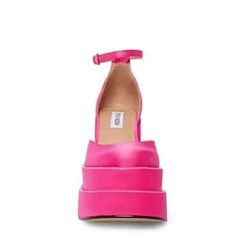 Steve Madden Women's Charlize Pump, Pink Satin, 8.5