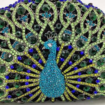 Stunning Boutique De FGG Peacock Evening Bag Women