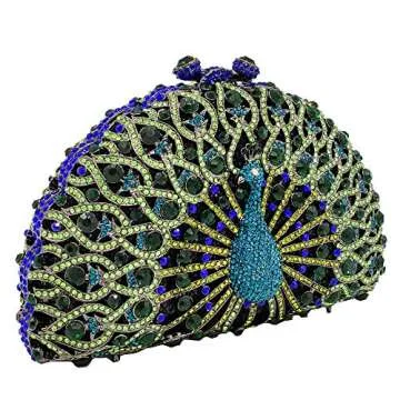 Stunning Boutique De FGG Peacock Evening Bag Women