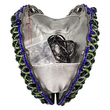 Stunning Boutique De FGG Peacock Evening Bag Women