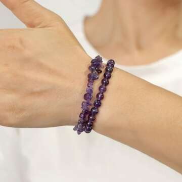 2Pcs Lapis Lazuli Bracelet for Women Crystal Bead Bracelet Gemstone Blue Beaded Bracelet Healing Crystal Bracelet Natural Stone Lapis Lazuli Jewelry for Women Men