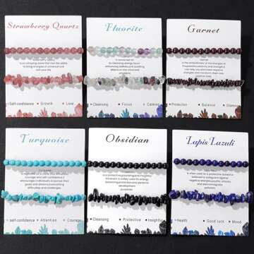 2Pcs Lapis Lazuli Bracelet for Women Crystal Bead Bracelet Gemstone Blue Beaded Bracelet Healing Crystal Bracelet Natural Stone Lapis Lazuli Jewelry for Women Men