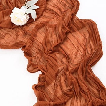 Fall Thanksgiving Table Runner 120 Inch - Terracotta