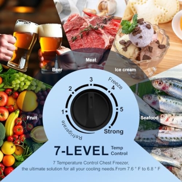 TABU Compact 5.0 Cu.Ft. Chest Freezer with Removable Basket