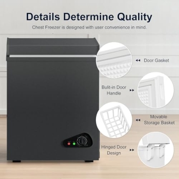 TABU Compact 5.0 Cu.Ft. Chest Freezer with Removable Basket