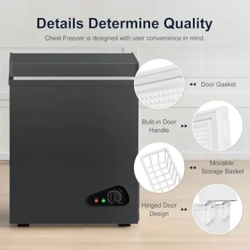 TABU Compact 5.0 Cu.Ft. Chest Freezer with Removable Basket