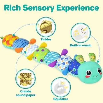 KMUYSL Baby Toys 0-6 6-12 Months, Sensory Music Animal Stuffed Toy for 0 1 2 3 4 5 6+ Months, Plush ...