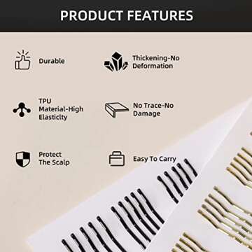 Lvyesea 400Pcs Hair Pins Kit, Including 100 U-Shaped Hair Pins 100 Bobby Pins and 200 Hair Rubber Bands with Storage Box for All Hair Types (Black, Gold)