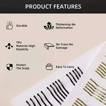 Lvyesea 400Pcs Hair Pins Kit, Including 100 U-Shaped Hair Pins 100 Bobby Pins and 200 Hair Rubber Bands with Storage Box for All Hair Types (Black, Gold)