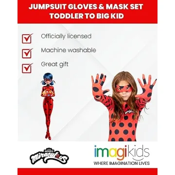 Miraculous Ladybug Girls Costume Jumpsuit Size 10-12