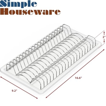 Stainless Steel Plate Drying Rack with Drainboard
