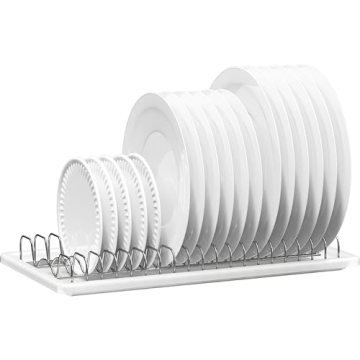 Stainless Steel Plate Drying Rack with Drainboard