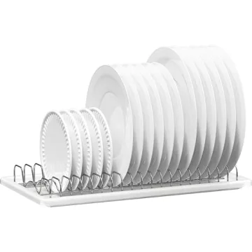 Stainless Steel Plate Drying Rack with Drainboard