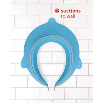 Skip Hop Baby Shower Cap Shield, Moby Bath Visor for Baby and Kids 9m +, Blue