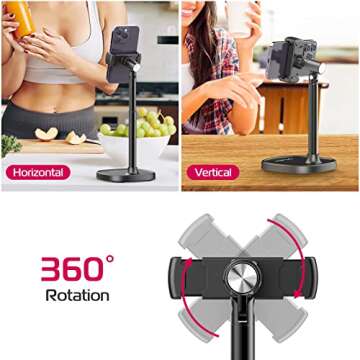 Adjustable ULANZI Cell Phone Stand with 360° Rotation