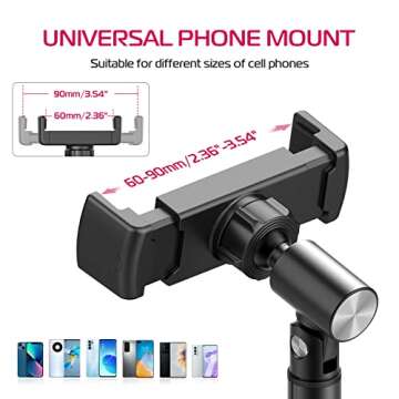 Adjustable ULANZI Cell Phone Stand with 360° Rotation