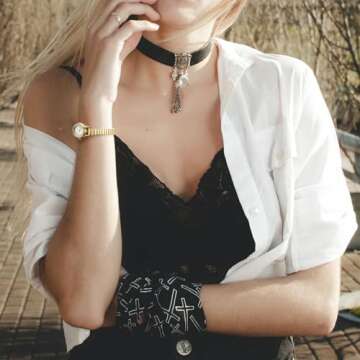 Diaofendi Petite Women's Easy Reader Watch, Analog Women Watch with Stainless Steel Expansion Band, Water Resistant (Gold, S(5.51"-7"))