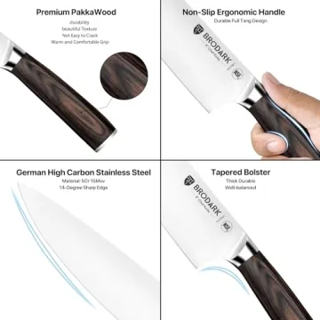 Professional 15 Pcs German Knife Set with Block